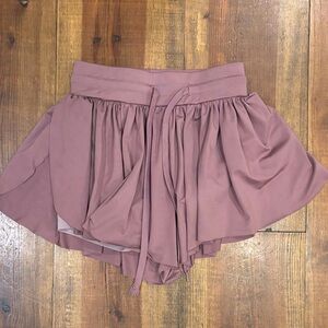 Dusty Pink Pleated Shorts
